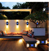 PACHET Lampa solara, de exterior cu 3 capete, LED, incarcare solara + Set 2 x lampa solara cu 6 leduri si senzor
