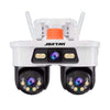 Camera de Supraveghere JORTAN, WiFi, Tripla, 9MP, PTZ 355°, 3 Lentile, IP66, Audio Bidierctional + Card 32GB