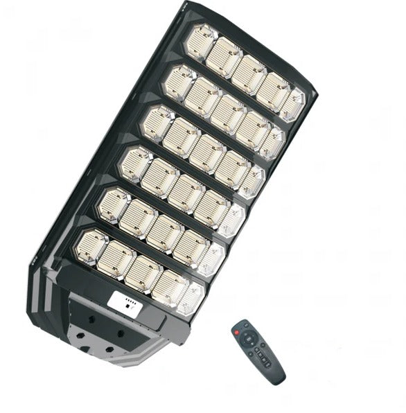 Lampa solara stradala LEIHMANN, putere 1600W cu senzor de miscare , telecomanda inclusa + Suport cadou