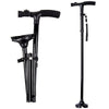 1+1 CADOU Baston telescopic de sprijin pliabil cu lanterna si pivoti stabilizatori