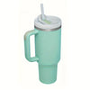 Mini blender portabil (450 ml, 12 lame, fără BPA) + termos auto din oțel inoxidabil 1200 ml