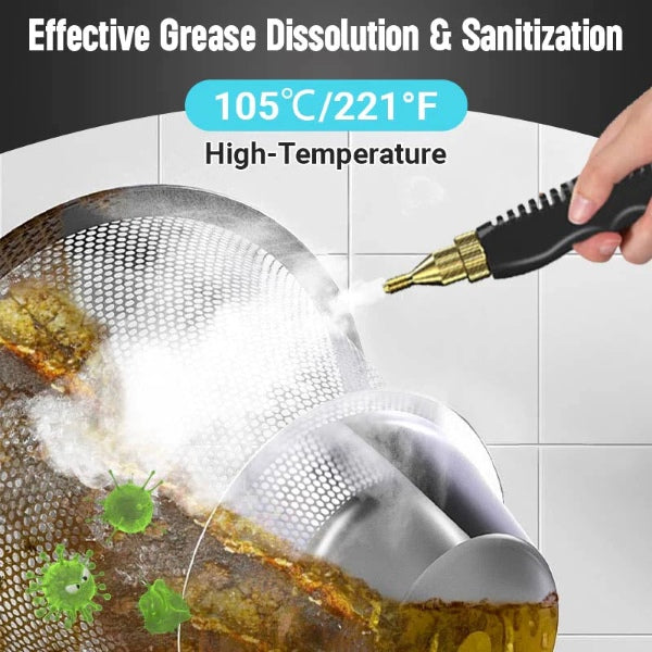 Aparat de curățat cu abur sub presiune, 4 accesorii incluse, 2500W putere