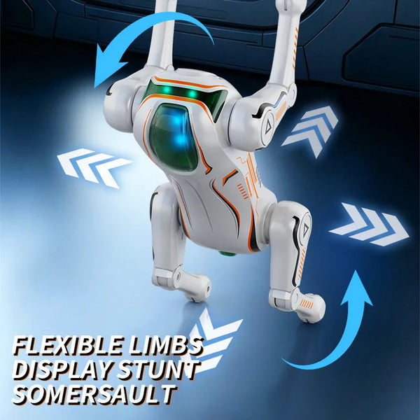 Câine Robot Interactiv cu Telecomandă 2.4G, Control prin Gesturi, Programare, Dans, Muzică și Lumini LED