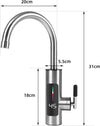 Robinet electric instant din inox, cu display si rotire 360 grade, 3000W