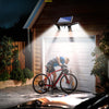 PACHET Lampa solara, de exterior cu 3 capete, LED, incarcare solara + Set 2 x lampa solara cu 6 leduri si senzor