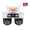 Camera de Supraveghere JORTAN, WiFi, Tripla, 9MP, PTZ 355°, 3 Lentile, IP66, Audio Bidierctional + Card 32GB