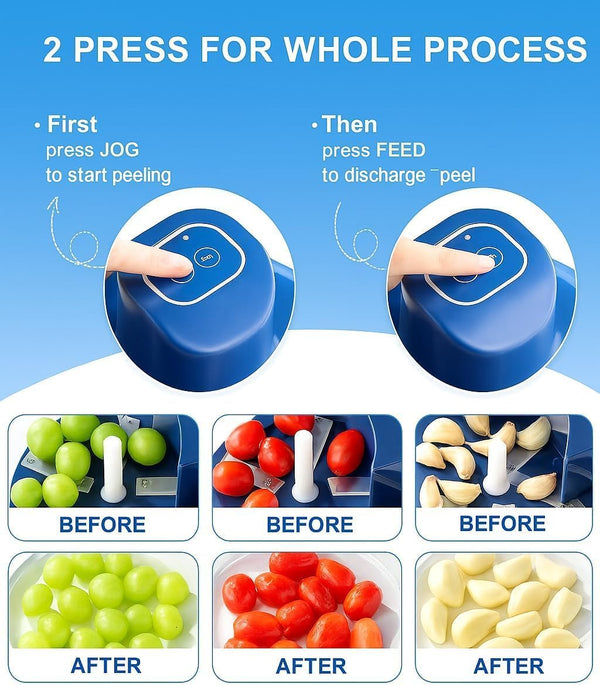 Aparat de Curatat Fructe si Legume, Masina de Decojit Struguri Electric, Fara Cablu, Motor 50W, Acumulator 1300mAh