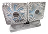 Ventilator Portabil de Masă Dublu Solar Alb USB