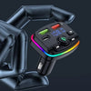 1+1 CADOU Modulator FM Bluetooth 5.0 Auto, Încărcare Rapidă USB-C PD, USB 3.1A, Hands-Free, Lumini RGB, Bass Boost – Negru