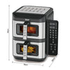 Friteuză cu Aer Cald, Digitală RAF R.5280, 12L (6L+6L), 2800W, Dublu Coș, Display Tactil