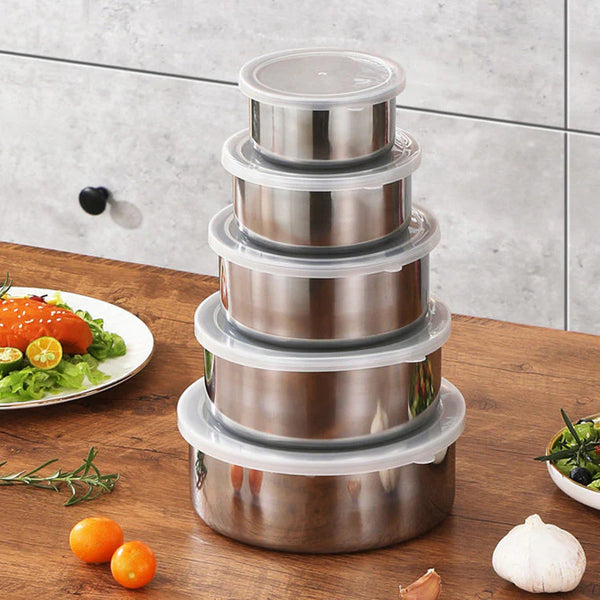 Tocător Electric 3L din Inox + Set 5 Caserole Metalice cu Capac CADOU
