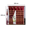 Set 2 draperii Jacquard, 300 x 250, Bordo