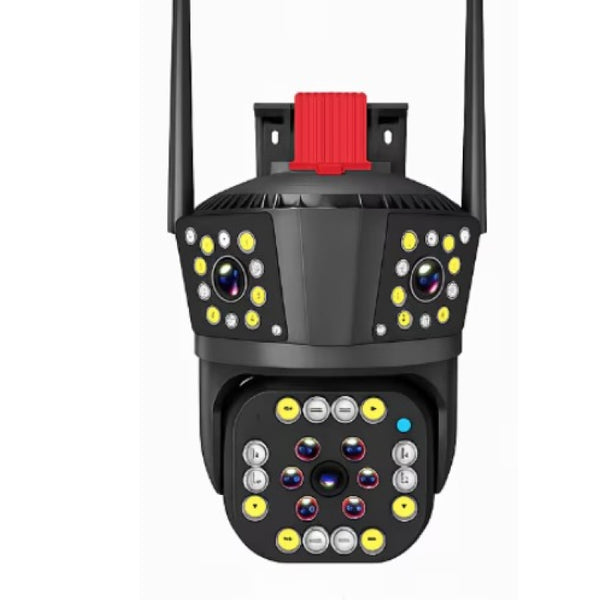 Camera de Supraveghere Inteligenta 4G pentru exterior cu doua lentile detectare a miscarii vedere pe timp de noapte 12MP