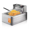 Friteuza Electrica, RAF R.5220, 2500 W, cu capac, capacitate 5.5L, 46x29x30cm, argintiu