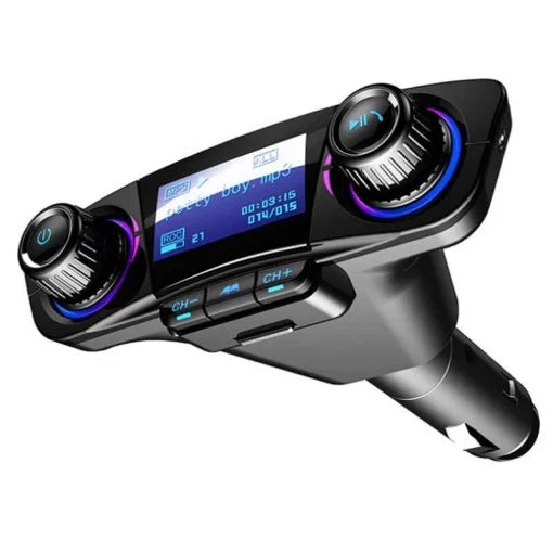 Set 2 x Transmitator auto M20 FM cu MP3 Player, Bluetooth 4.0, AUX, Handsfree, Cititor Carduri, Functie Incarcare Telefon si Brat Flexibil