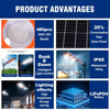 Proiector Solar LED Exterior cu Senzor, 400W / 600W, Lampa Solara Puternica pentru Curte, Gradina, Alei, Iluminat Exterior IP65