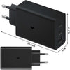 1+1 CADOU Încărcător Rapid 65W PD, Tehnologie GaN, 2x USB-C, 1x USB-A, Super Fast Charging, Cablu USB-C Inclus – Negru