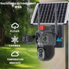 Camera Solara Tripla, Conexiune 4G cu SIM, 12MP Ultra HD, Zoom 10X, Vedere Nocturna Color, Panou Solar 7.5W