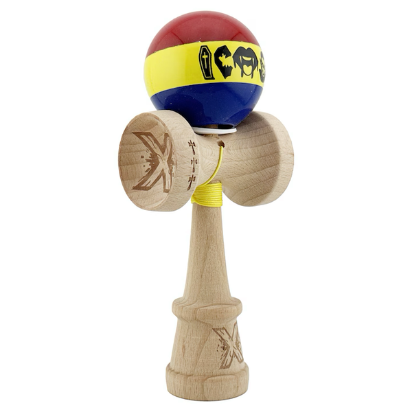 Kendama X Originala, Profesionala, Flippy, Tricolor Edition Vampir Dracula