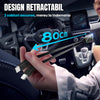 Incarcator Auto 4 in 1 Retractabil – 66W Incarcare Super Rapida, Proiectie Cer Instelat, Porturi USB & Type-C, Cabluri iPhone si Type-C, Unghi Reglabil 180°
