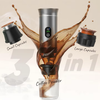 Espressor portabil reincarcabil 3 in 1, dispune de afisaj digital, compatibil cu capsule mari, capsule mici si cafea macinata