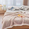 Patura Cocolino Groasa Dubla, Super Soft, Tip Tricotaj, cu Blanita, 200 x 230 cm