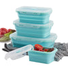 Set 4 cutii de pranz pliabile din silicon