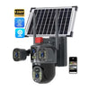 Camera Solara Tripla, Conexiune 4G cu SIM, 12MP Ultra HD, Zoom 10X, Vedere Nocturna Color, Panou Solar 7.5W