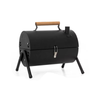 Gratar, mic portabil, de uz casnic, multifunctional, carbune, cu tigaie pentru gratar, design zona de gratar cu doua fete, suport triunghiular stabil, echipat cu orificii, negru, 37X25X38CM