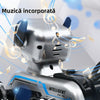 Câine Robot UWOT cu Telecomandă, 8 Roți, Cascadorii, Transformare, Muzică și Lumini LED, USB, 16x25x17 cm