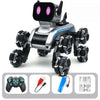 Câine Robot UWOT cu Telecomandă, 8 Roți, Cascadorii, Transformare, Muzică și Lumini LED, USB, 16x25x17 cm