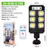 Set 3 x Lampa Solara Stradala LED,  10W, Senzor miscare, Telecomanda, Negru