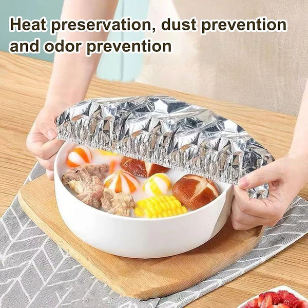 Set 50 Capace Termoizolante Reutilizabile, 36 cm, Aluminiu Alimentar, cu Elastic