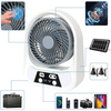 Ventilator solar cu 2 becuri si lanterna