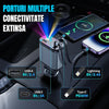 Incarcator Auto 4 in 1 Retractabil – 66W Incarcare Super Rapida, Proiectie Cer Instelat, Porturi USB & Type-C, Cabluri iPhone si Type-C, Unghi Reglabil 180°