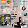 Set cu aparat de tuns fara fir, RAF R4021, 5W, cu 19 accesorii, incarcare USB Type C si suport, 19.5x15x20cm, negru-cupru