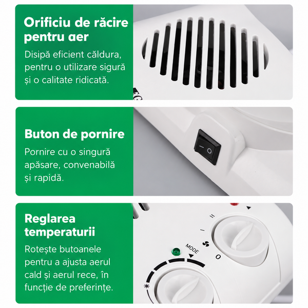 Mini Aeroterma cu termostat adjustabil, 2000w
