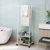 PACHET Etajera tip raft multifunctional pentru bucatarie sau baie + Suport triunghi pentru haine si umerase cu 2 rafturi inferioare