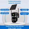Camera Supraveghere 4G cu Panou Solar - Dubla Lentila 360°, Full HD, Viziune Nocturna Color + Card 32GB