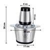Tocător Electric 3L din Inox + Set 5 Caserole Metalice cu Capac CADOU