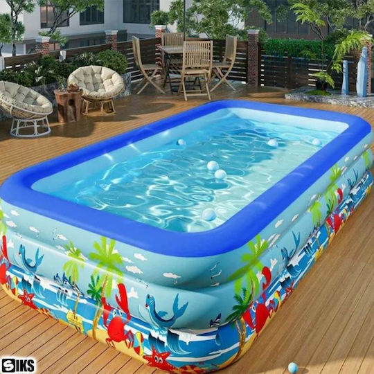 Pachet Piscina Gonflabila Pentru Adulti/Copii, Baza Podea Moale Gonflabila, Dimensiuni 210 x 135 x 54 cm + Boxa Portabila Rezistenta la Apa