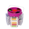 Set Masina de cusut manuala, portabila, cu baterii + Trusa de cusut si croitorie, portabila, cu 210 accesorii
