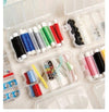 Set Masina de cusut manuala, portabila, cu baterii + Trusa de cusut si croitorie, portabila, cu 210 accesorii